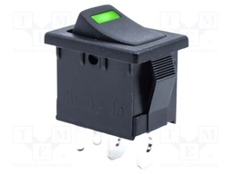 ROCKER; SPST-NO; Pos: 2; ON-OFF; 8A/250VAC; black; LED; Body: black