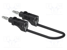 Test lead; 60VDC; 30VAC; 20A; banana plug 4mm,both sides; black