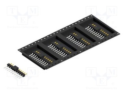 Connector: pin strips; pin header; male; PIN: 10; 2.54mm; SMT; 1x10