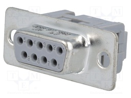 D-Sub; PIN: 9; plug; female; IDC; for ribbon cable; gold-plated