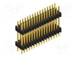 Connector: pin strips; pin header; male; PIN: 32; 1.27mm; THT; 2x16