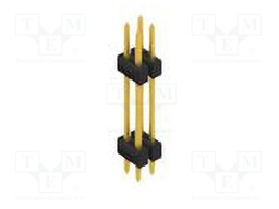 Connector: pin strips; pin header; male; PIN: 4; 2.54mm; THT; 2x2