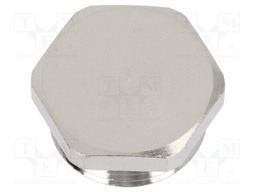Stopper; PG42; IP54; Mat: brass; Body plating: nickel