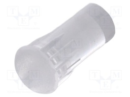 Fiber for LED; Ø3.2mm; L: 6.8mm; round; Front: convex; straight