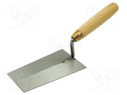 Trowel; trapezoidal; 160mm; carbon steel; Handle material: wood