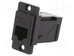 Coupler; DUALSLIM; Cat: 5e; Layout: 8p8c; RJ45 socket,both sides