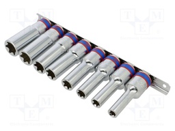 "STAR SOCKET SET 1/2"" 8pcs LONG E10 - E24, RAIL"