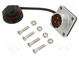 WF16; plug; male; PIN: 3; soldering; for cable; gold-plated