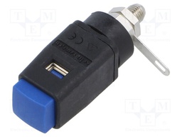 Laboratory clamp; blue; 60VDC; 16A; Contacts: nickel; -25÷90°C