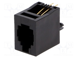 Socket; RJ9; PIN: 4; Layout: 4p4c; THT; straight
