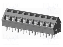 Connector: PCB terminal block; terminal; angled 45°; on PCBs