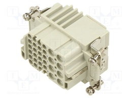 Connector: HDC; contact insert; female; CX; PIN: 8; 8+PE; size 57.27