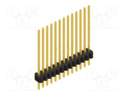 Connector: pin strips; pin header; male; PIN: 13; 1.27mm; THT; 1x13