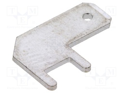 Terminal: flat; 5mm; 0.8mm; male; THT; brass; tinned; angled 90°