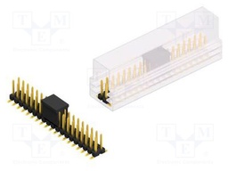 Connector: pin strips; pin header; male; PIN: 38; 2.54mm; SMT; 2x19