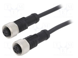 Cable: for sensors/automation; PIN: 5; M12-M12; 2m; plug; plug; 60V