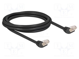 Patch cord; S/FTP; Cat: 6a; RJ45 up angled plug,both sides; 2m