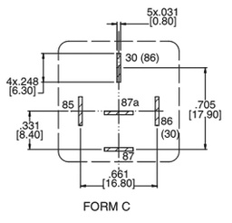 Relay: electromagnetic; SPDT; Ucoil: 12VDC; 40A; automotive; 680mW