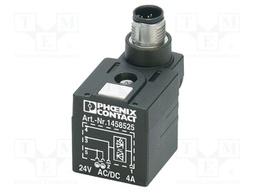 Adapter; M12 male,valve connector format A; PIN: 3; straight
