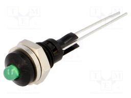 Indicator: LED; prominent; Cutout: Ø6mm; for PCB; brass; ØLED: 3mm