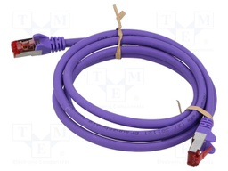 Patch cord; S/FTP; 6; stranded; Cu; LSZH; violet; 1.5m; halogen free