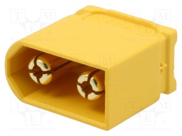 Plug; DC supply; XT60; male; PIN: 2; for cable; soldered; 30A; 500V