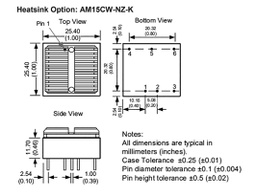 Converter: DC/DC; 15W; Uin: 18÷75V; 12VDC; Iout: 1250mA; 20g