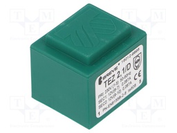 Transformer: encapsulated; 2.1VA; 230VAC; 12V; 12V; 88mA; 88mA; IP00