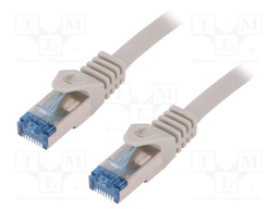 Patch cord; S/FTP; 6a; stranded; Cu; LSZH; grey; 15m; 26AWG