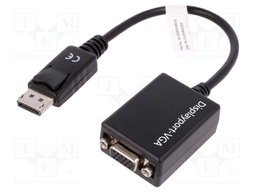 Cable; DisplayPort 1.2; D-Sub 15pin HD socket,DisplayPort plug