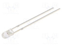 LED; 3mm; orange; 8400÷10000mcd; 30°; Front: convex; 2.1÷2.6V