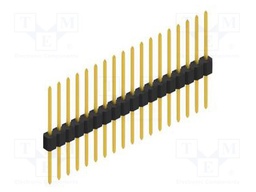 Connector: pin strips; pin header; male; PIN: 18; 1.27mm; THT; 1x18