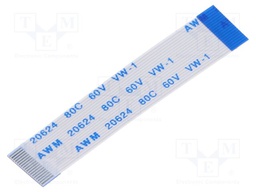 FFC cable; L: 50mm; 5pcs; Cores: 18; Plating: tinned; 60V; 1A