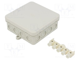 Enclosure: junction box; X: 100mm; Y: 100mm; Z: 40mm; polyetylene
