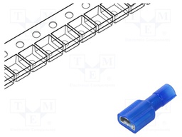 Quick Disconnect Terminal, Disco-Lok DNF-FIB Series, Female Quick Disconnect, 6.35mm x 0.81mm
