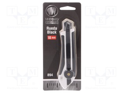 Knife; Features: locked blade; 18mm; Handle material: bimetal