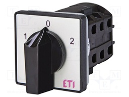 Switch: reversing cam switch; Stabl.pos: 3; 25A; 1-0-2; Poles: 3