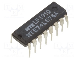 IC: digital; JK flip-flop; Ch: 2; TTL; THT; DIP16