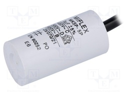 Capacitor: motors, run; 3uF; 450V; Ø25x53mm; -25÷70°C; ±10%; 10000h