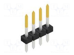 Connector: pin strips; pin header; male; PIN: 4; 2mm; THT; 1x4; 100V