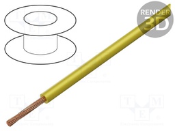 Wire; H05V-K,LgY; stranded; Cu; 1.5mm2; PVC; yellow neon; 300V,500V