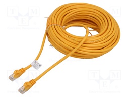 Patch cord; U/UTP; 6; stranded; CCA; PVC; orange; 20m; 26AWG; Cores: 8