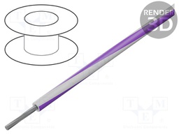 Wire; stranded; Cu; 22AWG; PVC; white-violet; 600V; 305m