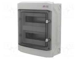 Enclosure: for modular components; IP65; light grey; Series: ECH