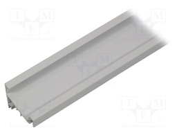 Profiles for LED modules; angular; white; L: 2m; aluminium; 30/60°