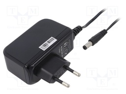 Power supply: switched-mode; voltage source; 24VDC; 1A; 24W; plug