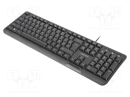 Keyboard; black; USB A; FR layout,wired,slim; Len: 1.8m