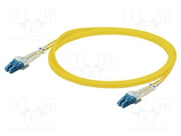 Fiber patch cord; OS2; LC/UPC,both sides; 0.5m; 9/125um; LSZH