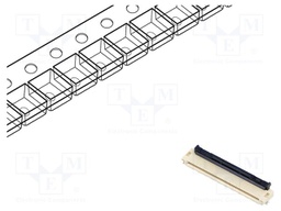 Connector: FFC/FPC; TF07V; SMT; PIN: 40; horizontal; 500mA; Mat: LCP