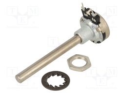 Potentiometer: shaft; single turn; 10kΩ; 200mW; THT; 6mm; metal